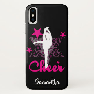 Cheerleader in pink iphone x case
