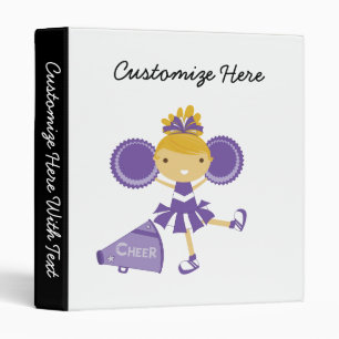 Cheerleader in Purple Binder