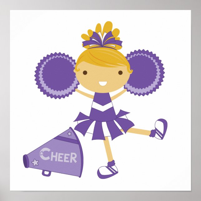 Cheerleader in Purple Poster (Front)