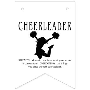 Cheerleader inspirational Quote Bunting Flags