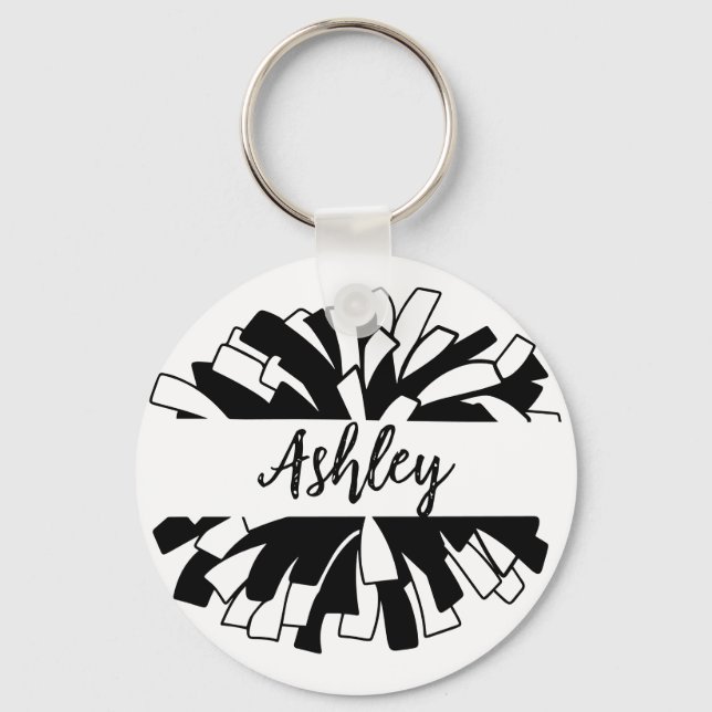 Cheerleader Keychain, Pom-Pom  Keychain (Front)