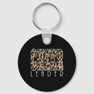 Cheerleader Leopard Shirt Cheerleading Cheerleader Keychain