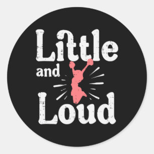 Cheerleader Little Loud Cheerleading Squad Girls K Classic Round Sticker