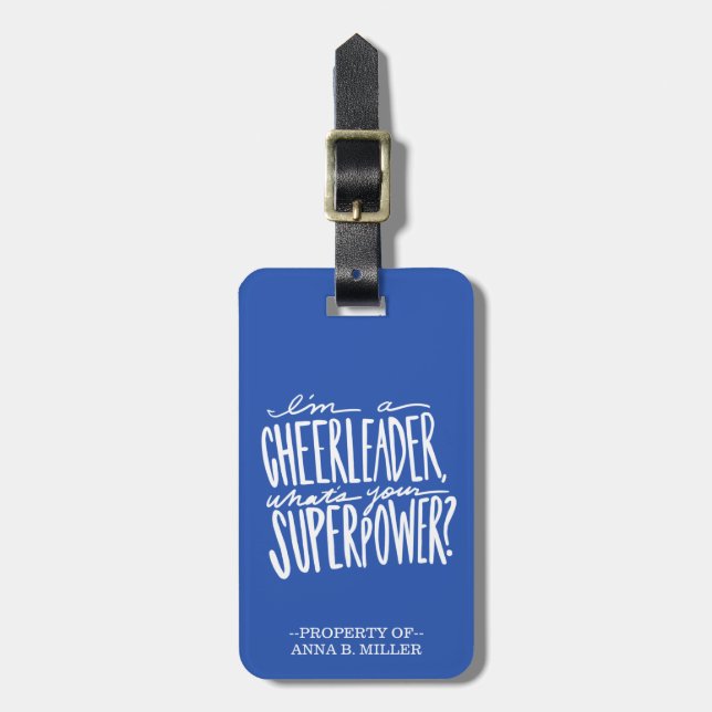 Cheerleader Luggage Tag - Personalized (Front Vertical)