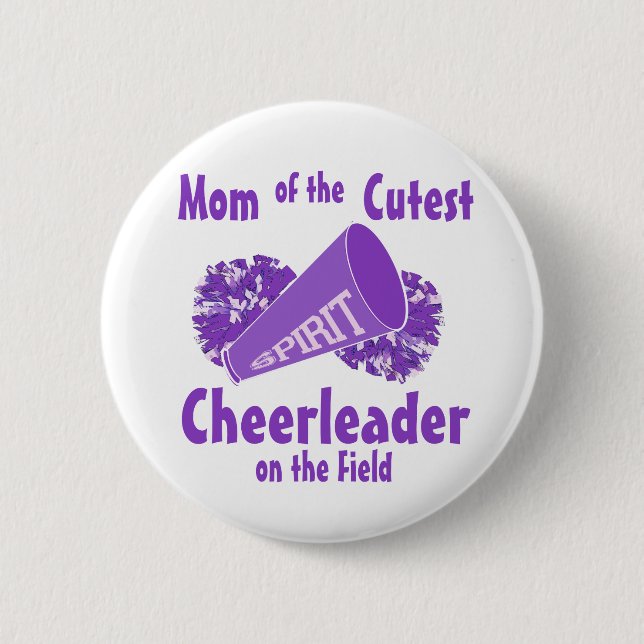 Cheerleader Mom 2 Inch Round Button (Front)
