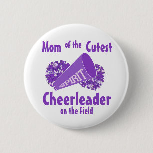 Cheerleader Mom 2 Inch Round Button