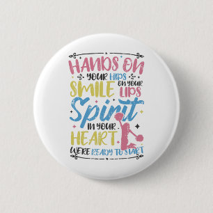 Cheerleader Mom Cheer Coach Women Cheerleader 2 Inch Round Button