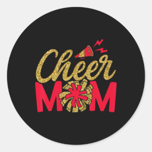Cheerleader Mom Cheerleading Cheer Mom  Classic Round Sticker