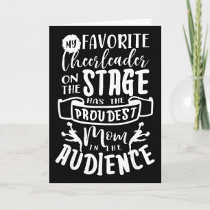 Cheerleader Mom Cheerleading Cheering Squad Cheer Card