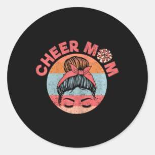 Cheerleader Mother's Day Cheerleading Mum Cheering Classic Round Sticker