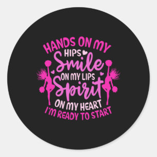 Cheerleader My Hips Cheerleading Shirt Funny Cheer Classic Round Sticker