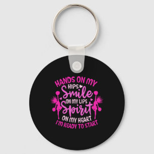 Cheerleader My Hips Cheerleading Shirt Funny Cheer Keychain