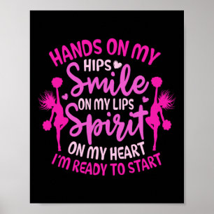 Cheerleader My Hips Cheerleading Shirt Funny Cheer Poster