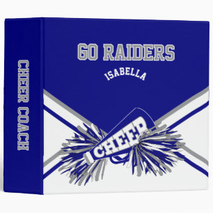 Cheerleader - Navy Blue, White & Grey 2 Binder