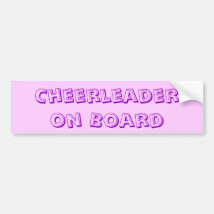 Cheerleader on Board bumper sticker