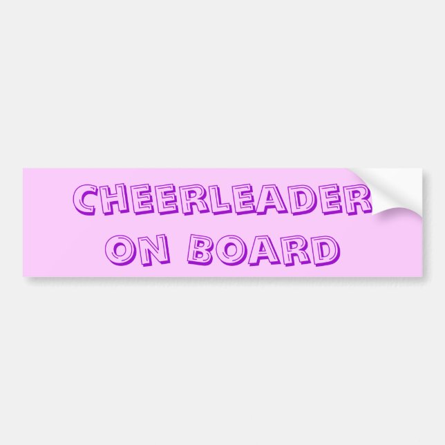 Cheerleader on Board bumper sticker (Front)