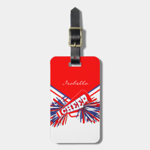 Cheerleader Outfit in Red, White & Blue Luggage Tag