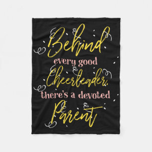 Cheerleader Parent Mom And Dad Design Fleece Blanket