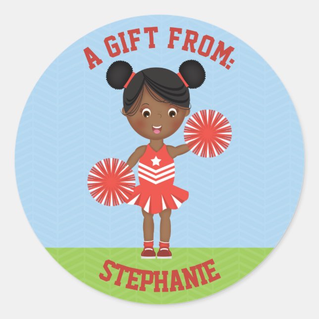 Cheerleader Party Classic Round Sticker (Front)