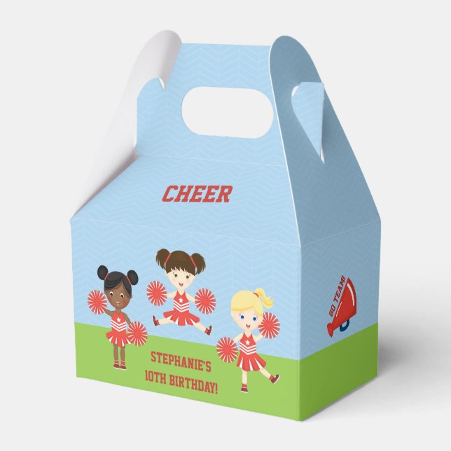 Cheerleader Party Favor Box (Front Side)