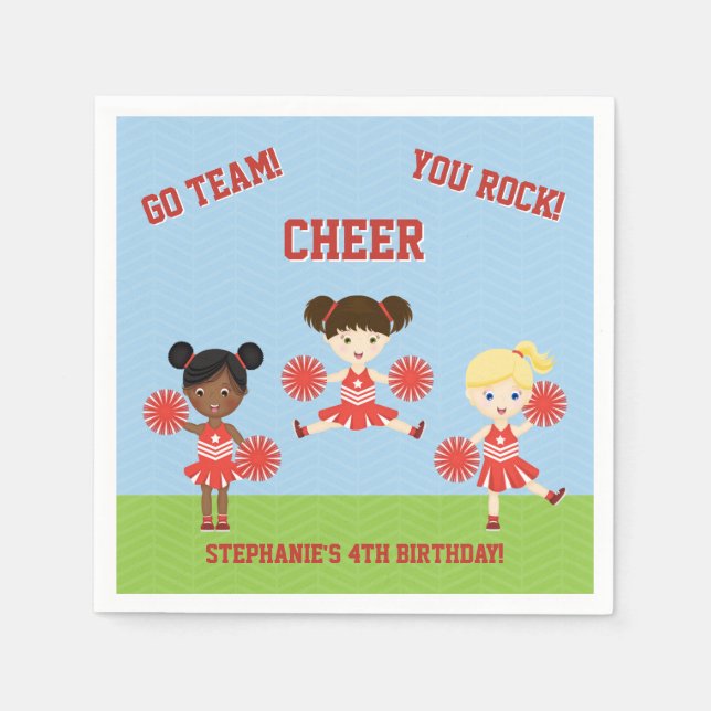 Cheerleader Party Napkin (Front)