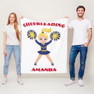 Cheerleader Personalized Fleece Blanket