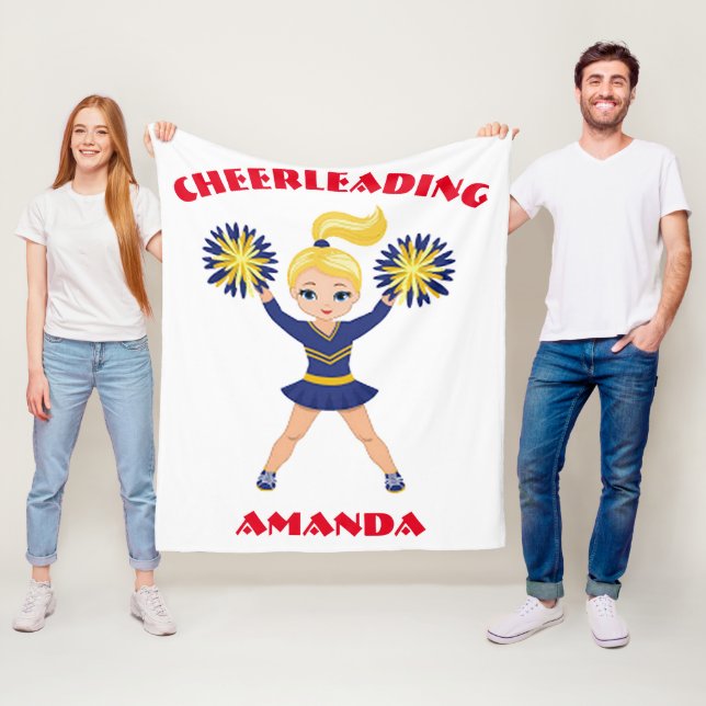 Cheerleader Personalized Fleece Blanket (In Situ)