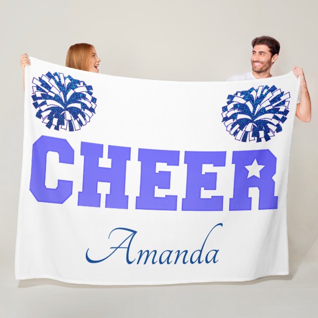 Cheerleader Pom Pom Cheer Fleece Blanket (In Situ)