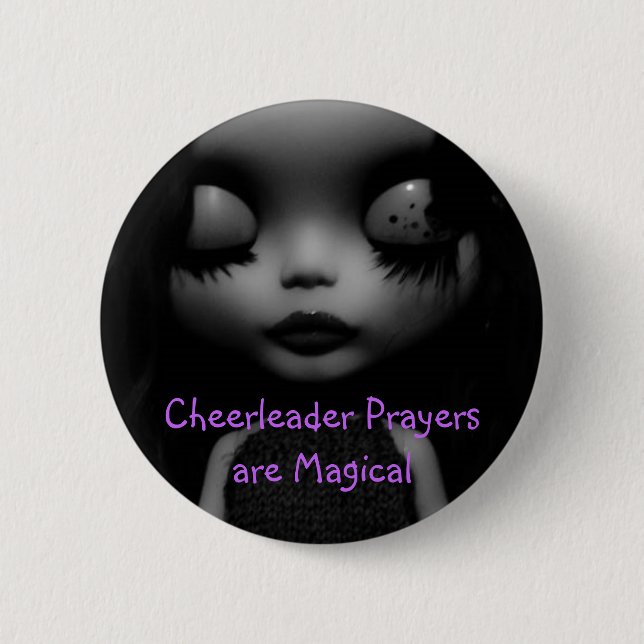 Cheerleader Prayers are Magical 2 Inch Round Button (Front)