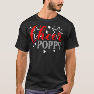 Cheerleader Proud Cheer Poppy Pride Sports Support T-Shirt