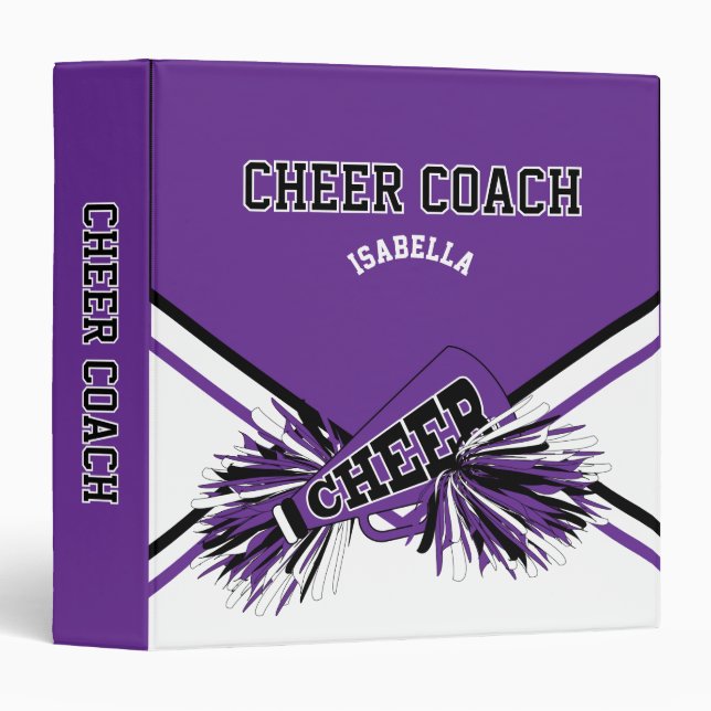 Cheerleader - Purple, White and Black Binder (Front/Spine)