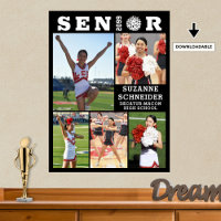 Cheerleader Senior Graduation 5 Photo Collage