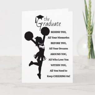 Cheerleader Senior The Graduate Graduation Card