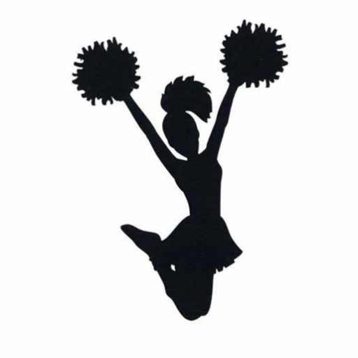 Cheerleader Silhouette Photo Cut Out | Zazzle