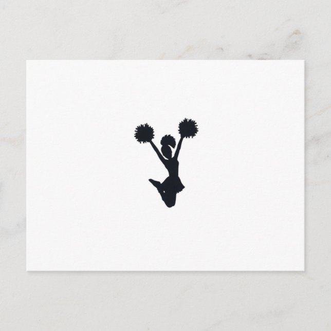 Cheerleader silhouette postcard (Front)
