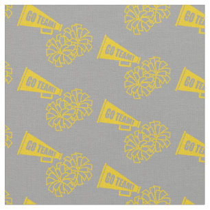 Cheerleader Team School Colours Gold & Grey Silver Fabric