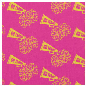 Cheerleader Team School Colours Gold & Pink Fabric