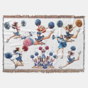 Cheerleader throw blanket