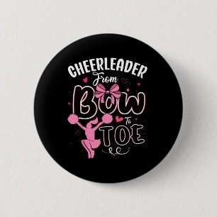 Cheerleader Tumbling Routine Shirt Funny Cheerlead 2 Inch Round Button
