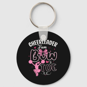 Cheerleader Tumbling Routine Shirt Funny Cheerlead Keychain