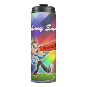 Cheerleader with Colourful Background personalize Thermal Tumbler