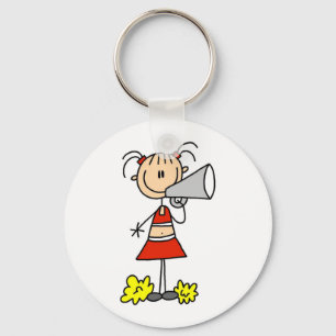 Cheerleader with Megaphone Tshirts and Gifts Keychain