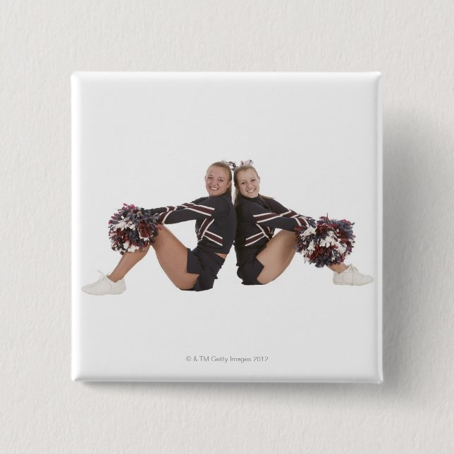 Cheerleaders 2 Inch Square Button (Front)