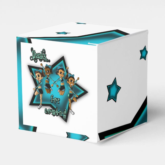Cheerleaders Birthday Favor Box (Front Side)