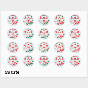 Cheerleaders Christmas Cheer  Classic Round Sticker