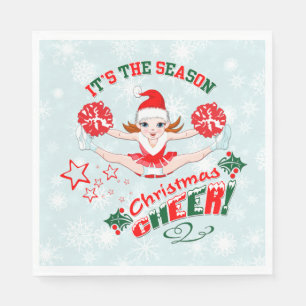 Cheerleaders Christmas Party Napkin