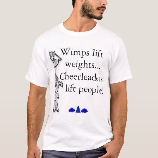 Cheerleaders lift people (blue) Seneca Valley Back T-Shirt