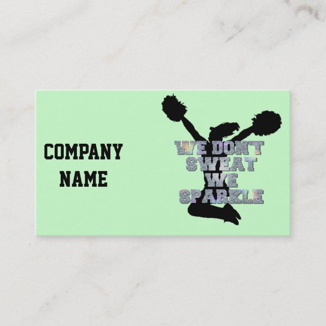 Cheerleaders we sparkle business card (Front)