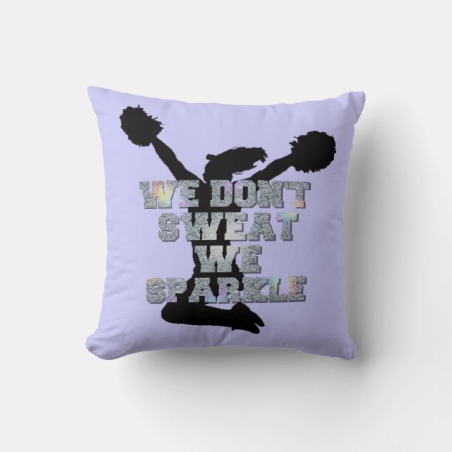Cheerleaders we sparkle throw pillow (Front)