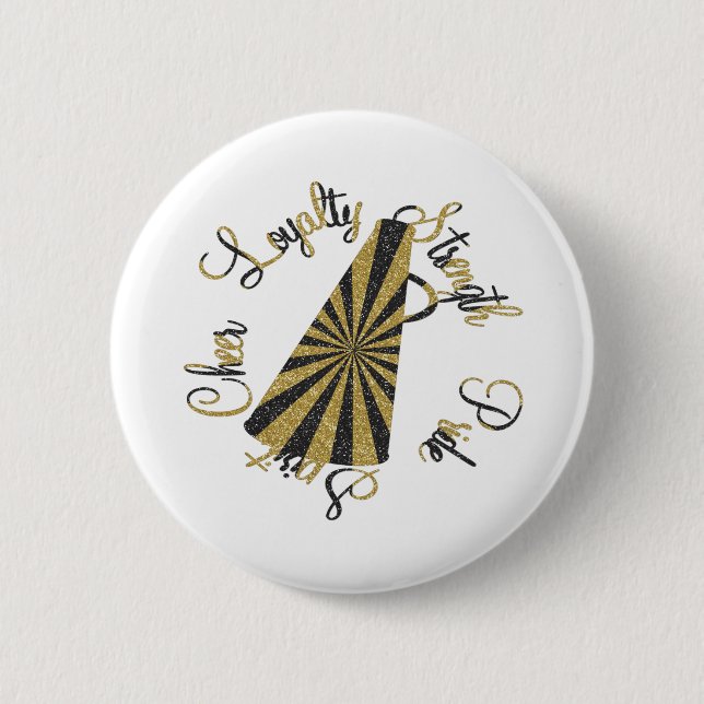 Cheerleading 2 Inch Round Button (Front)